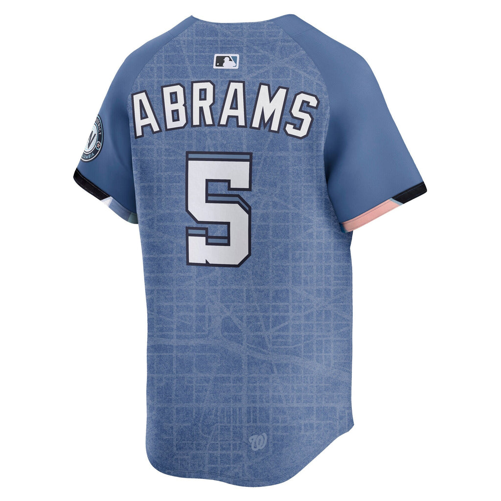 Washington Nationals CJ Abrams Blue 2025 City Connect Limited Jersey product image 4, provided for visual reference and