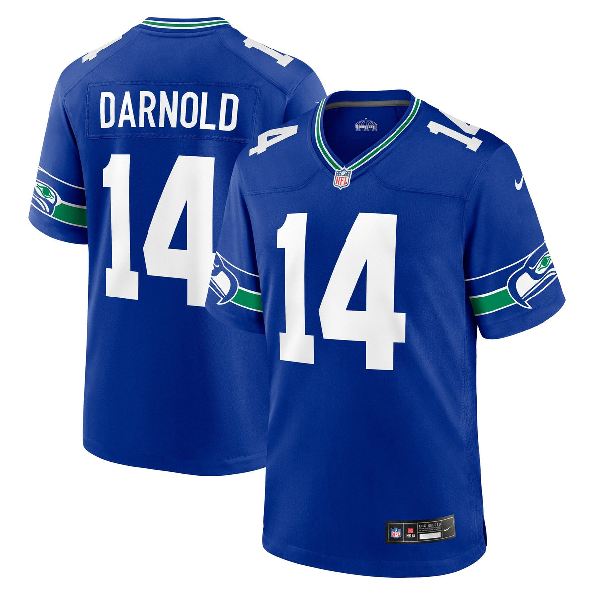 Seattle Seahawks Sam Darnold Royal Alternate Game Player Jersey product image 1, provided for visual reference and product