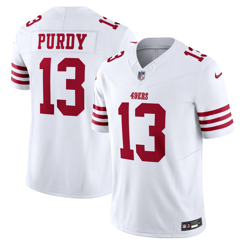 San Francisco 49ers Brock Purdy White Vapor F.U.S.E. Limited Jersey product image 2, provided for visual reference and
