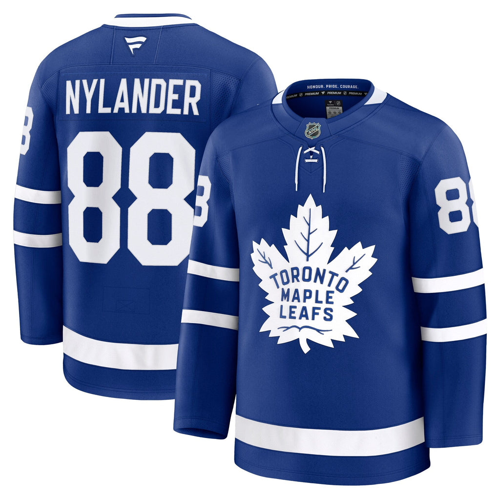 Toronto Maple Leafs William Nylander Blue Home Premium Jersey product image 2, provided for visual reference and product