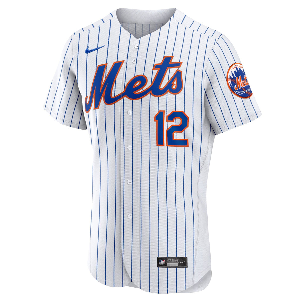 New York Mets Francisco Lindor White Home Authentic Player Jersey product image 7, provided for visual reference and product