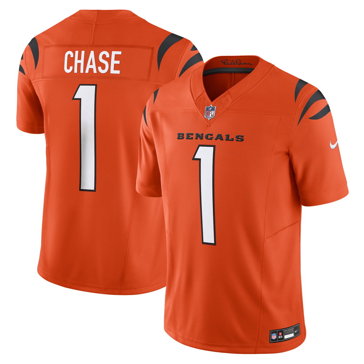 Cincinnati Bengals Ja'Marr Chase Orange Vapor F.U.S.E. Limited Jersey product image 1, provided for visual reference and
