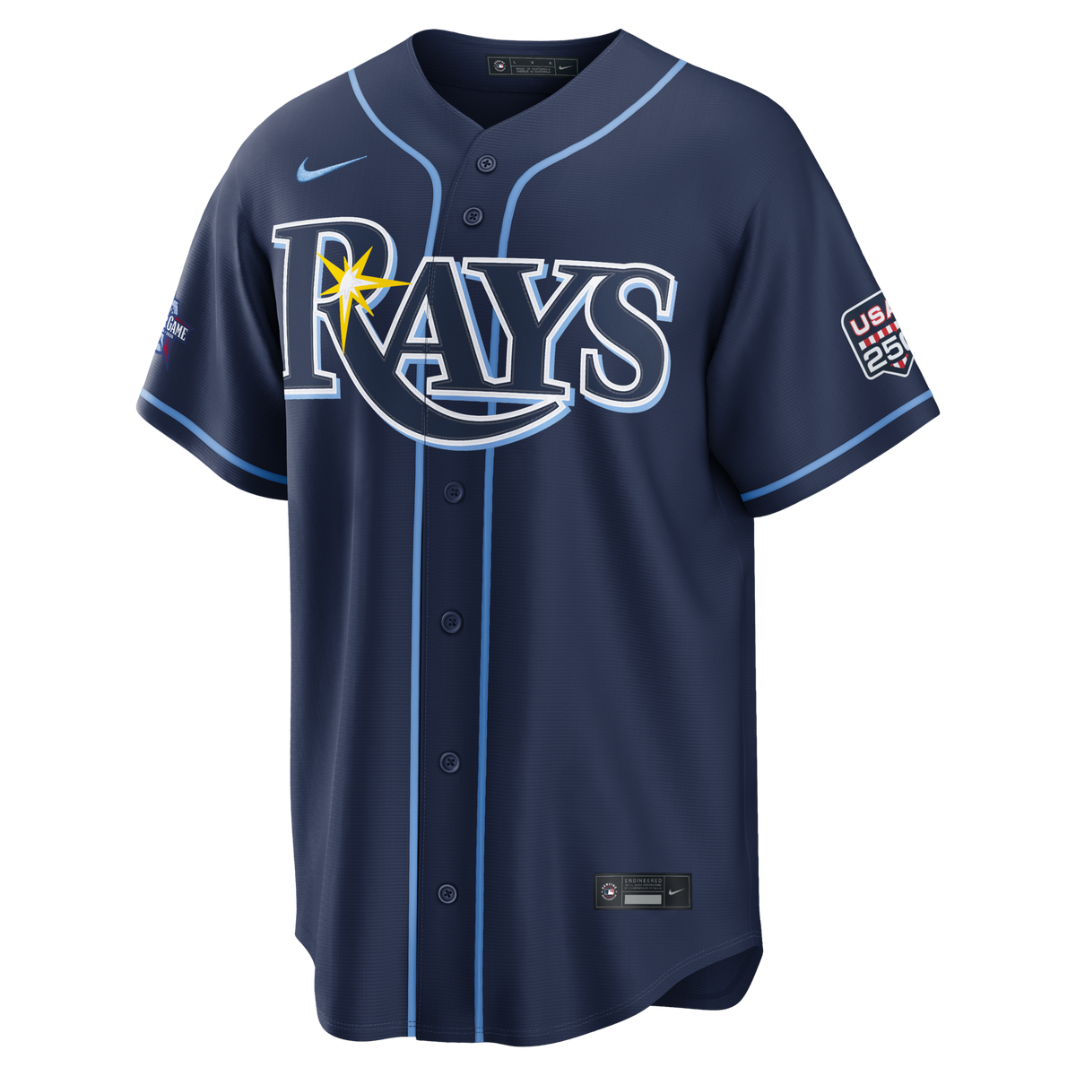 2026 All-Star Game Tampa Bay Rays Junior Caminero Navy Replica Jersey product image 3, provided for visual reference and