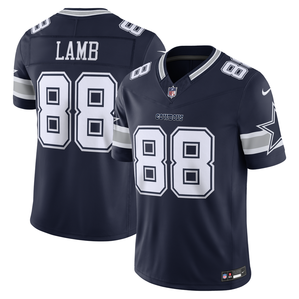 Dallas Cowboys CeeDee Lamb Navy Team Vapor F.U.S.E. Stitched Limited Jersey product image 1, provided for visual reference