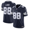 Dallas Cowboys CeeDee Lamb Navy Team Vapor F.U.S.E. Stitched Limited Jersey product image 1, provided for visual reference