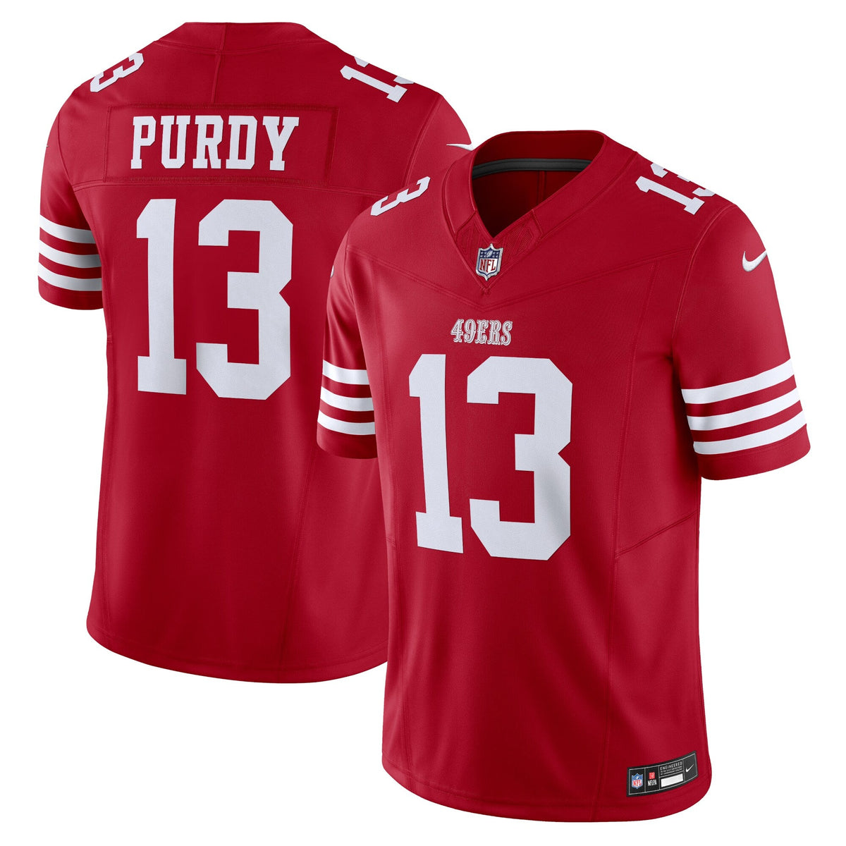 San Francisco 49ers Brock Purdy Scarlet Vapor F.U.S.E. Limited Jersey product image 1, provided for visual reference and