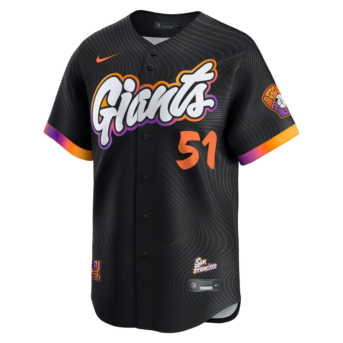 San Francisco Giants Jung Hoo Lee Black 2025 City Connect Limited Jersey product image 3, provided for visual reference and
