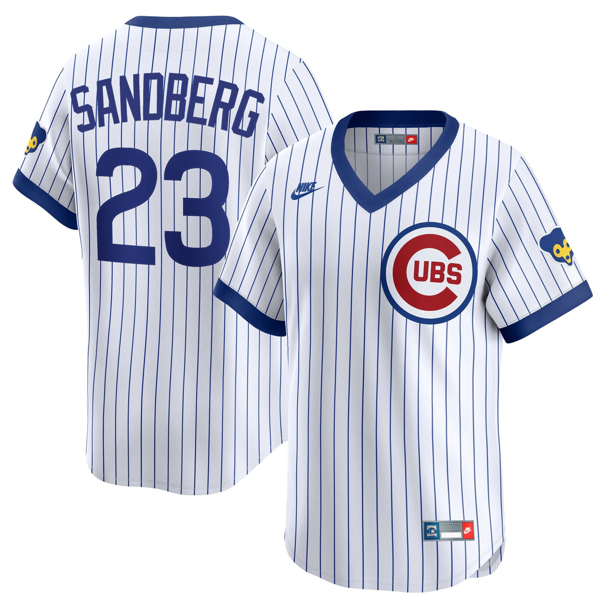 Chicago Cubs Ryne Sandberg White Throwback Cooperstown Collection Limited Jersey product image 2, provided for visual