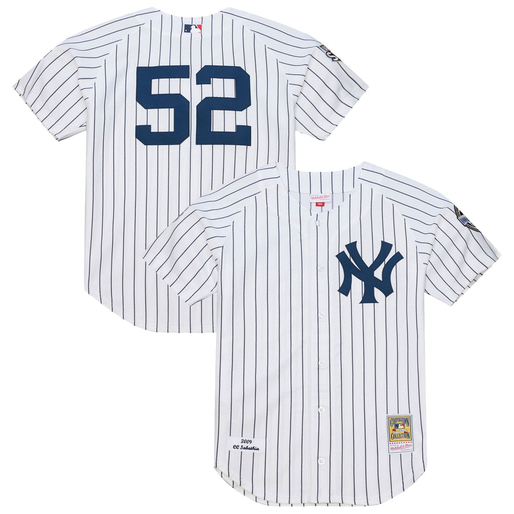 New York Yankees CC Sabathia White 2009 Cooperstown Collection Authentic Jersey product image 2, provided for visual