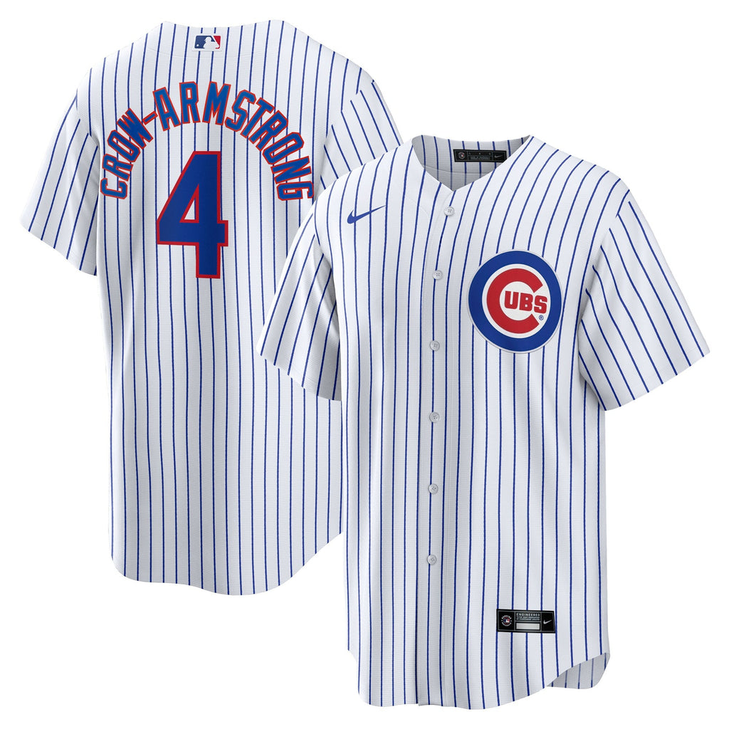Chicago Cubs Pete Crow-Armstrong White Home Replica Jersey product image 2, provided for visual reference and product detail