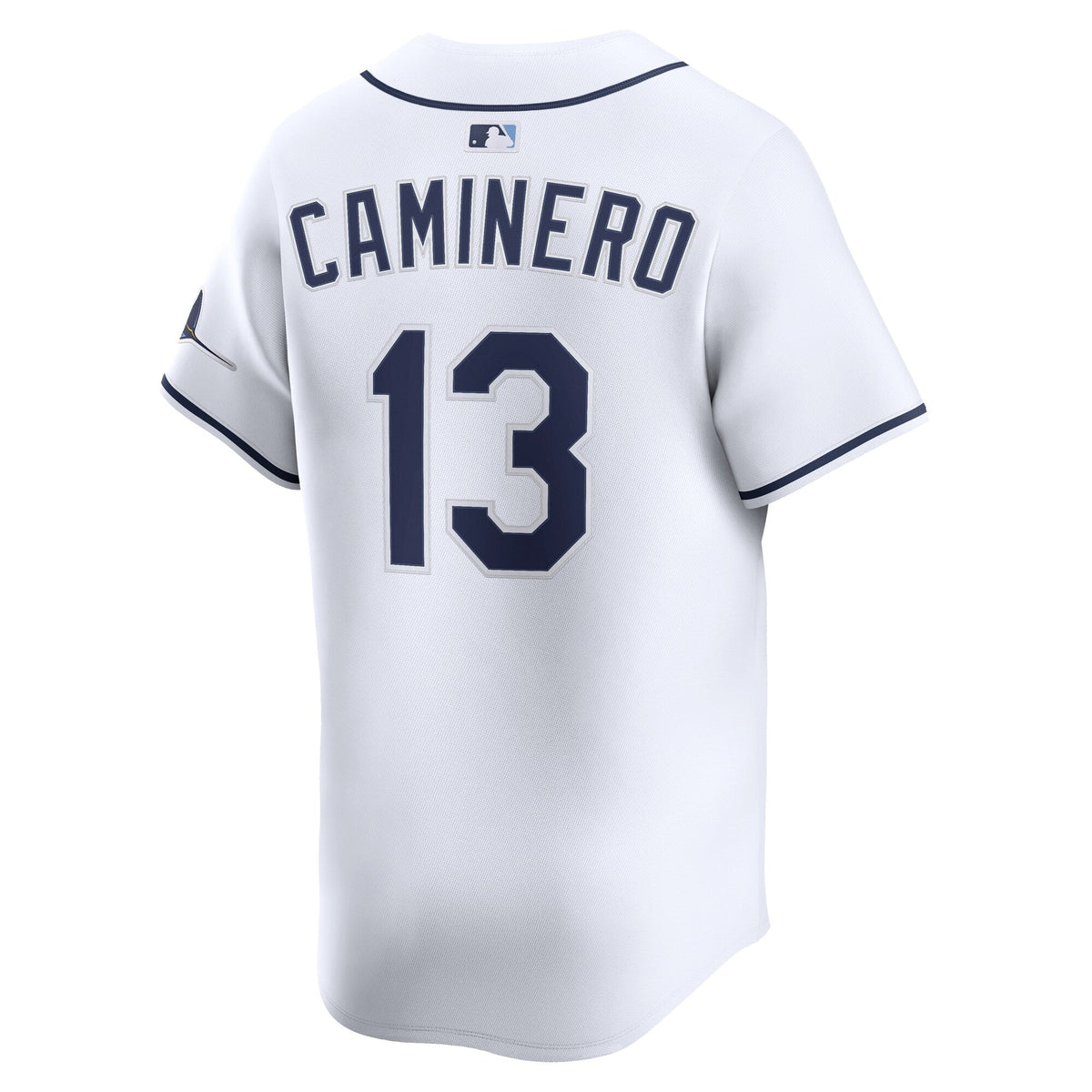 Tampa Bay Rays Junior Caminero White Home Limited Jersey product image 4, provided for visual reference and product detail