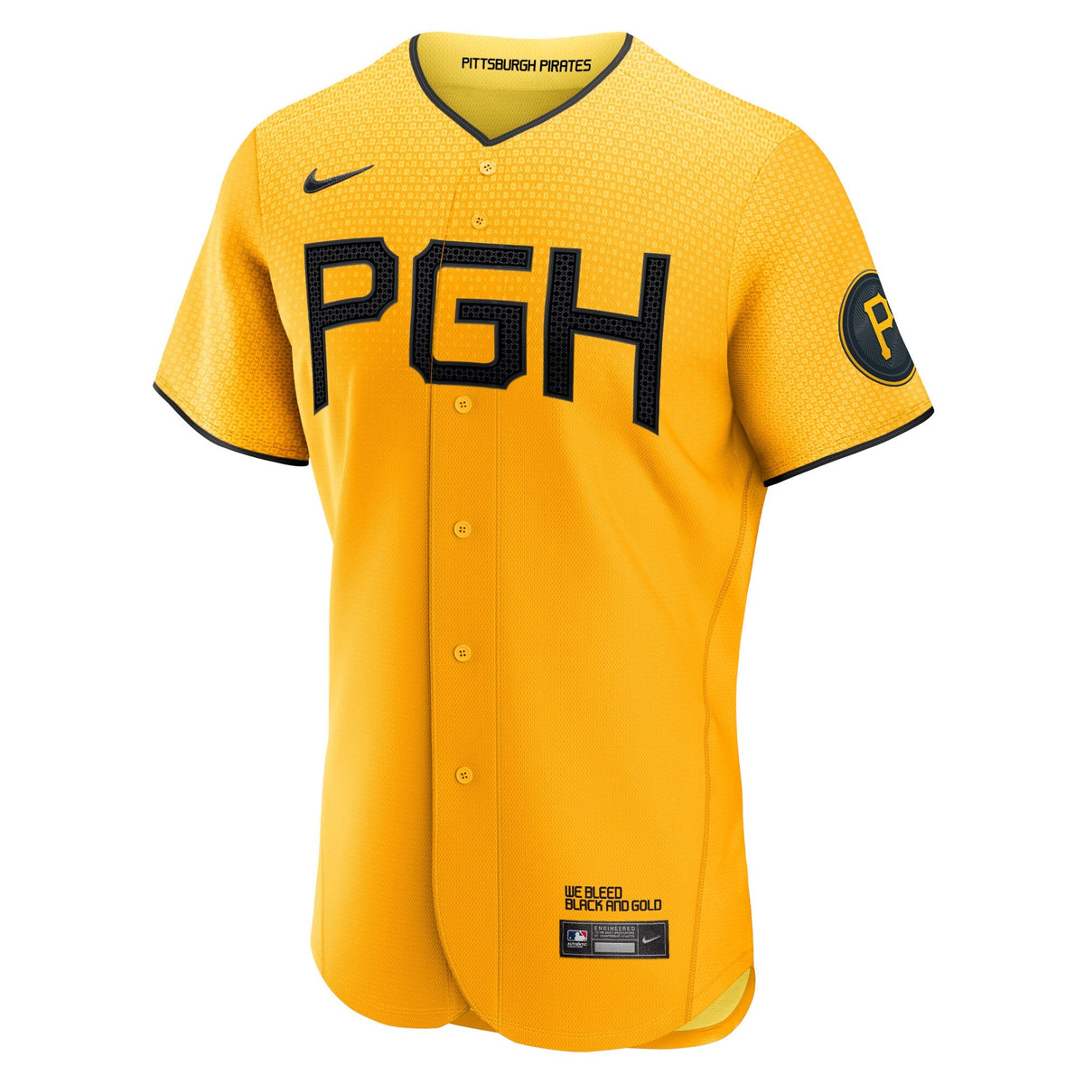 Pittsburgh Pirates Roberto Clemente Gold City Connect Authentic Player Jersey product image 3, provided for visual reference