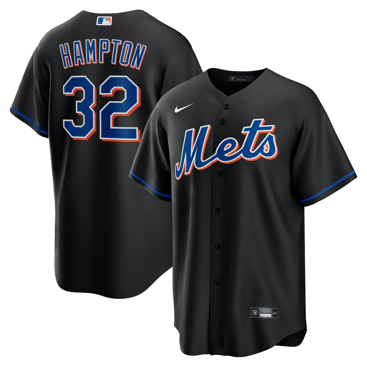 New York Mets Mike Hampton Black 2022 Alternate Replica Player Jersey product image 2, provided for visual reference and