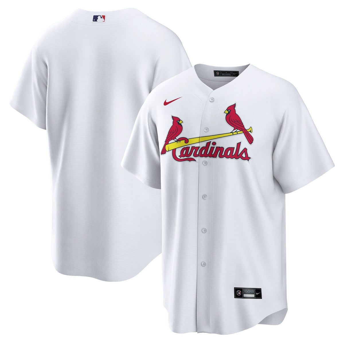 St. Louis Cardinals White Home Blank Replica Jersey product image 1, provided for visual reference and product detail review