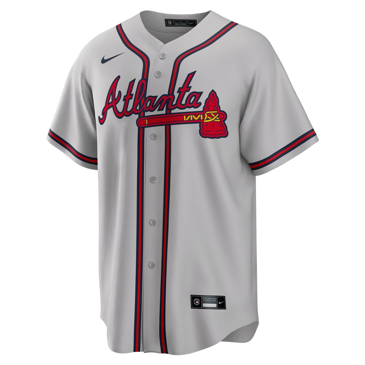 Atlanta Braves Ronald Acuna Jr. Gray Road Replica Player Name Jersey product image 3, provided for visual reference and