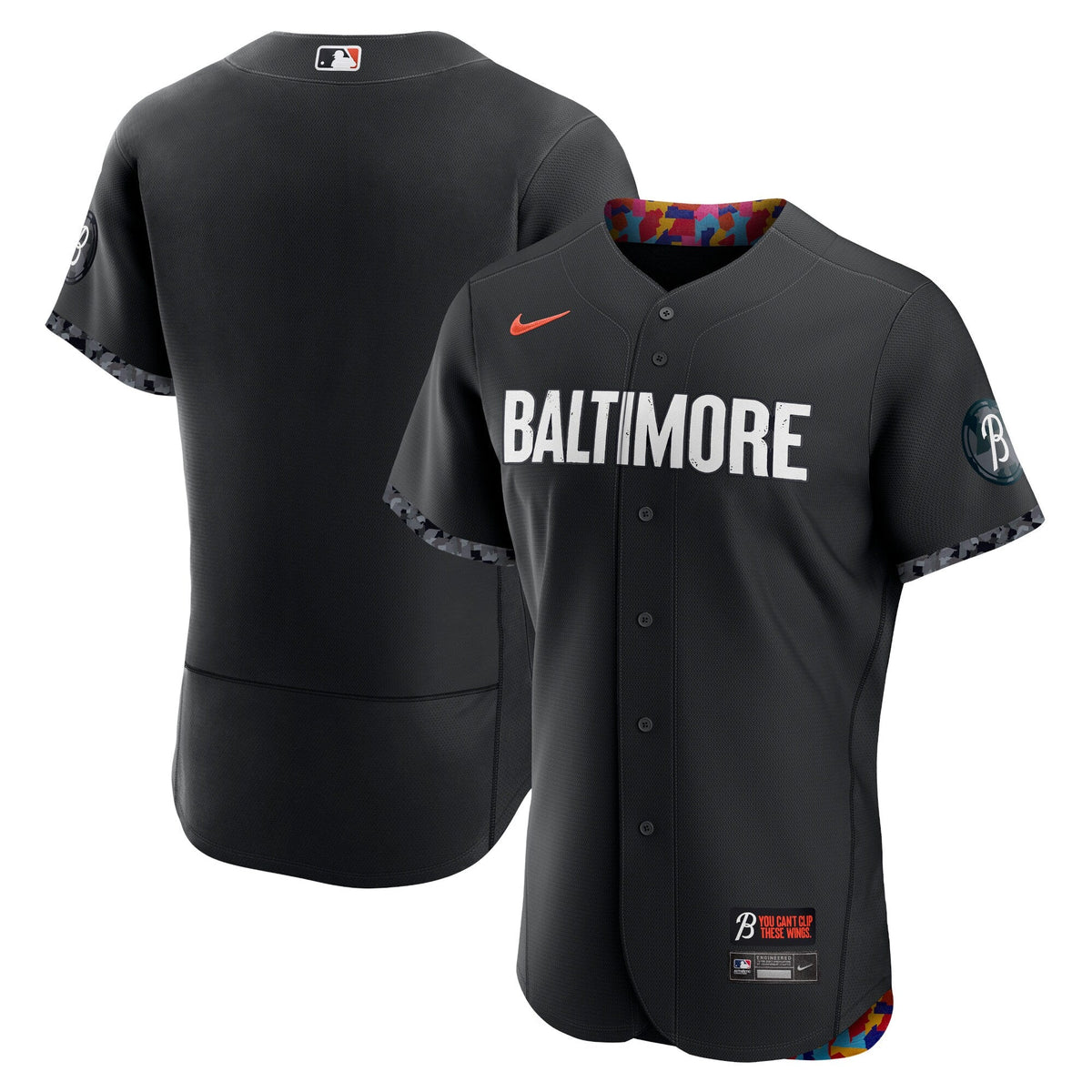 Baltimore Orioles Black City Connect Authentic Jersey product image 2, provided for visual reference and product detail
