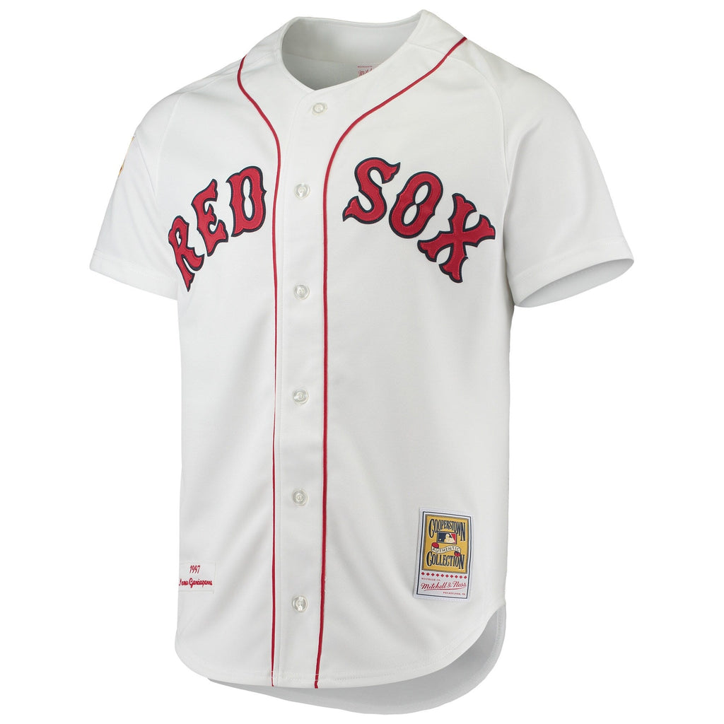Boston Red Sox Nomar Garciaparra White 1997 Cooperstown Collection Authentic Jersey product image 3, provided for visual