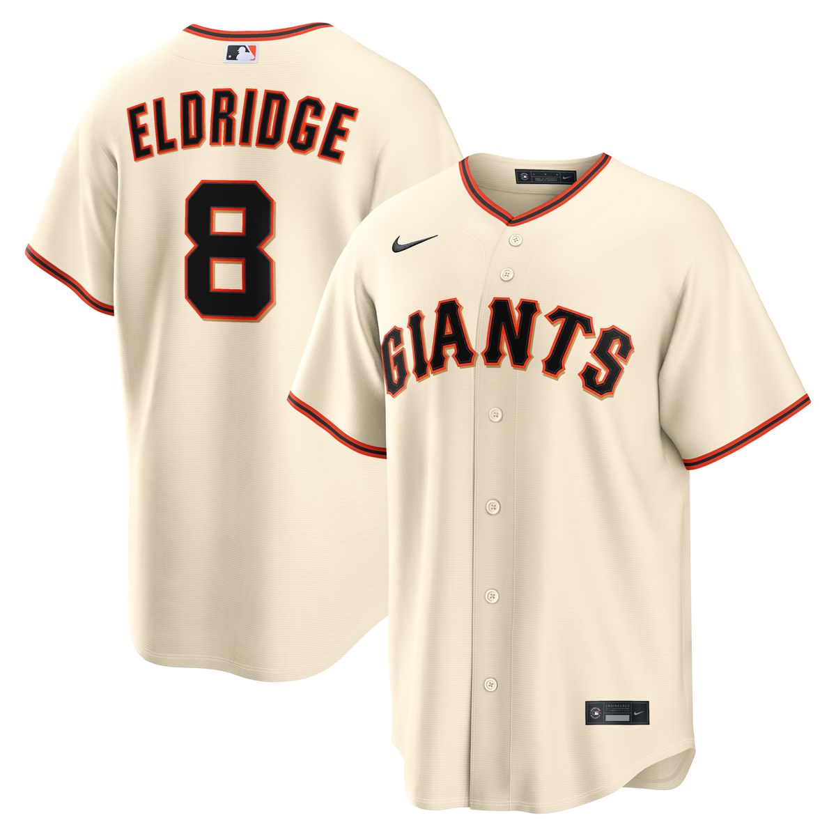 San Francisco Giants Bryce Eldridge Cream Home Replica Jersey product image 1, provided for visual reference and product