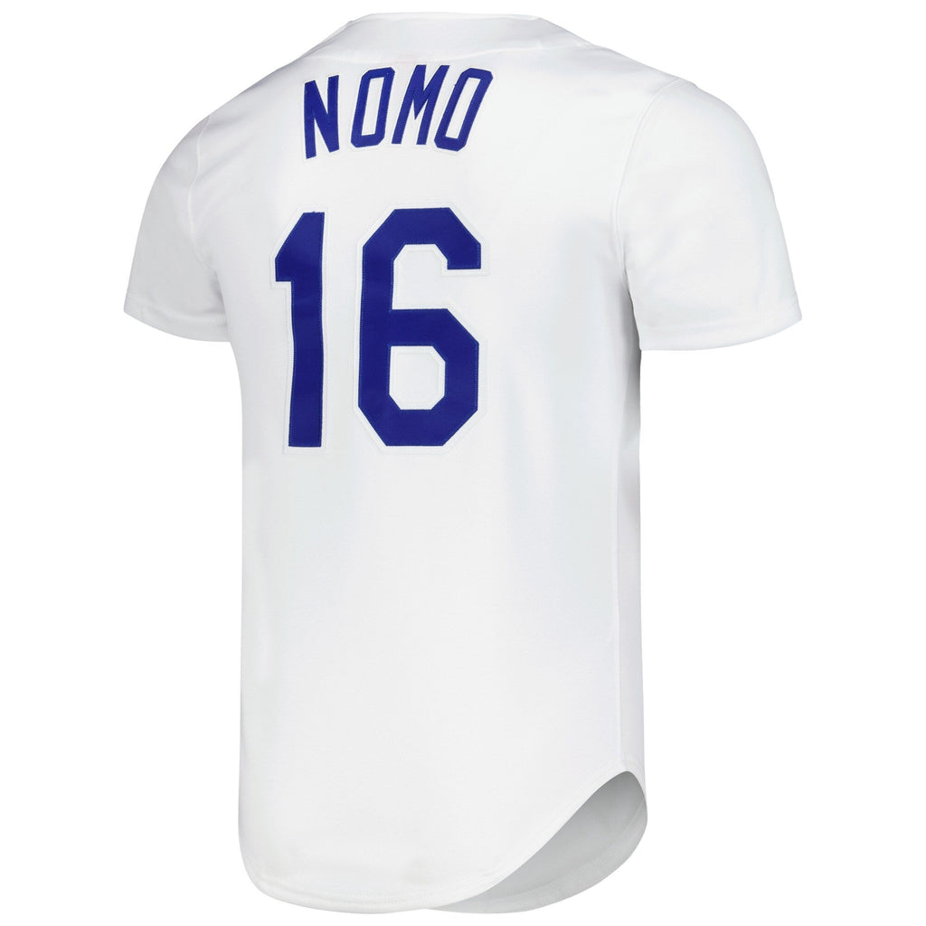 Los Angeles Dodgers Hideo Nomo White Cooperstown Collection Authentic Jersey product image 4, provided for visual reference