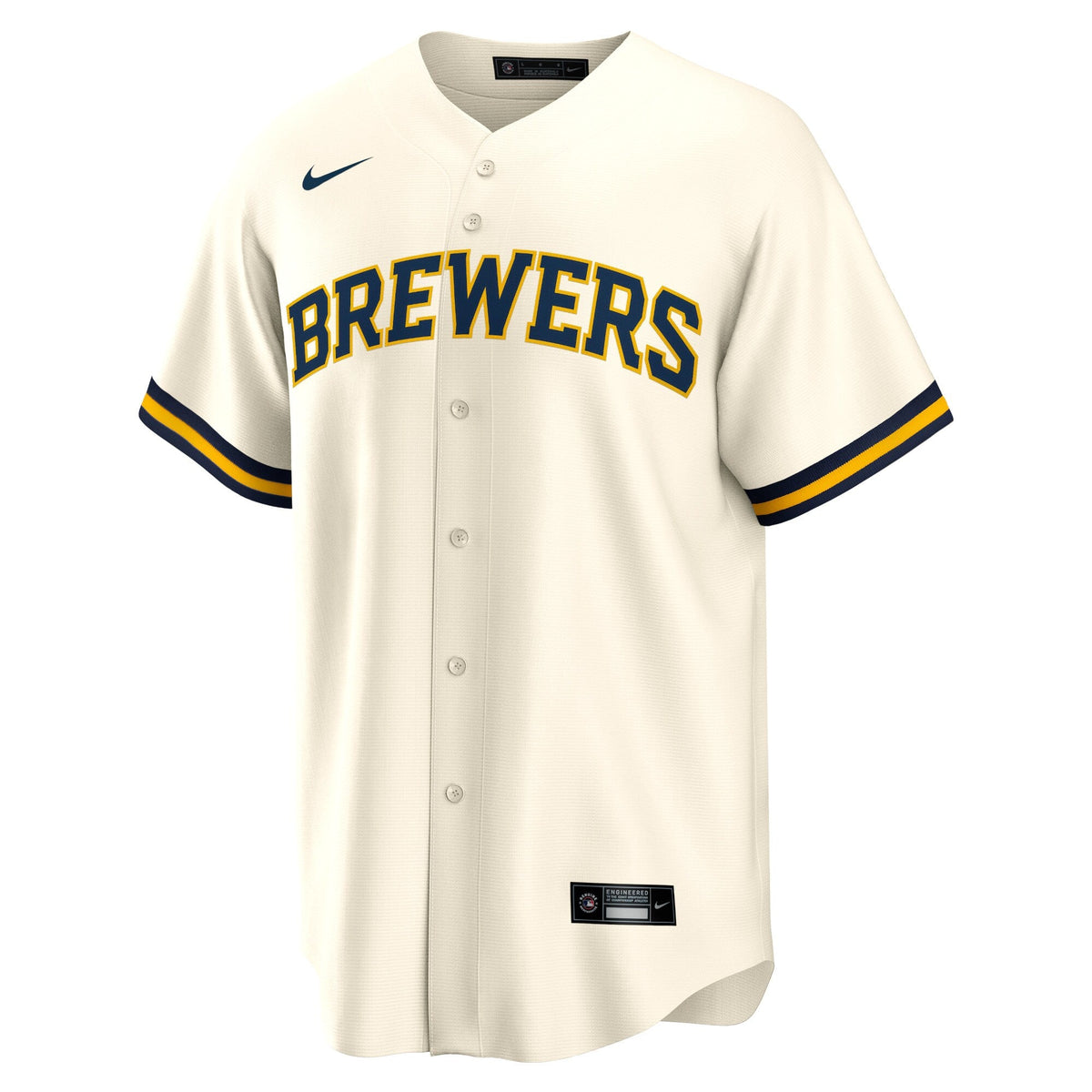 Milwaukee Brewers Christian Yelich Cream Home Replica Player Jersey product image 3, provided for visual reference and