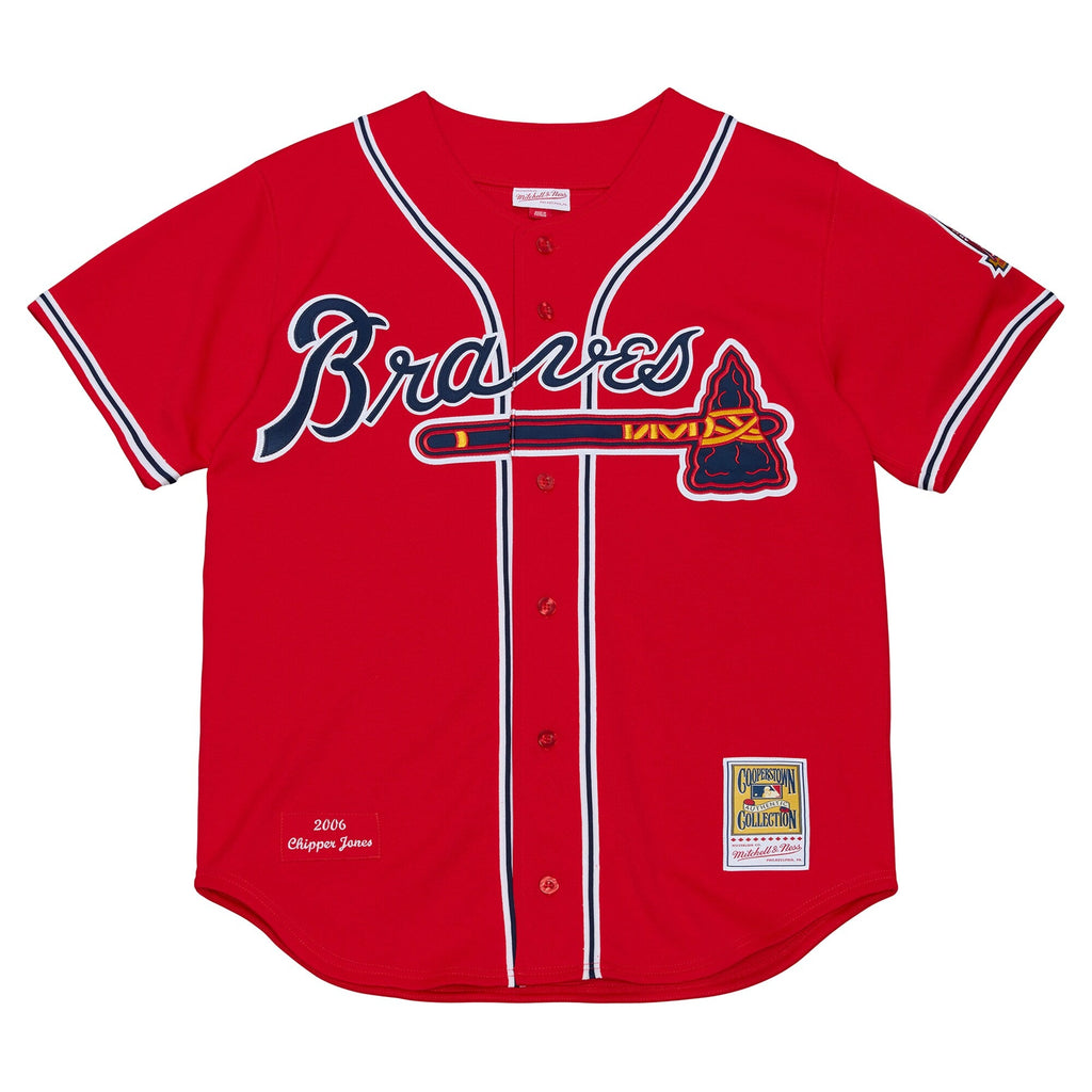 Atlanta Braves Chipper Jones Red 2006 Cooperstown Collection Authentic Jersey product image 3, provided for visual reference