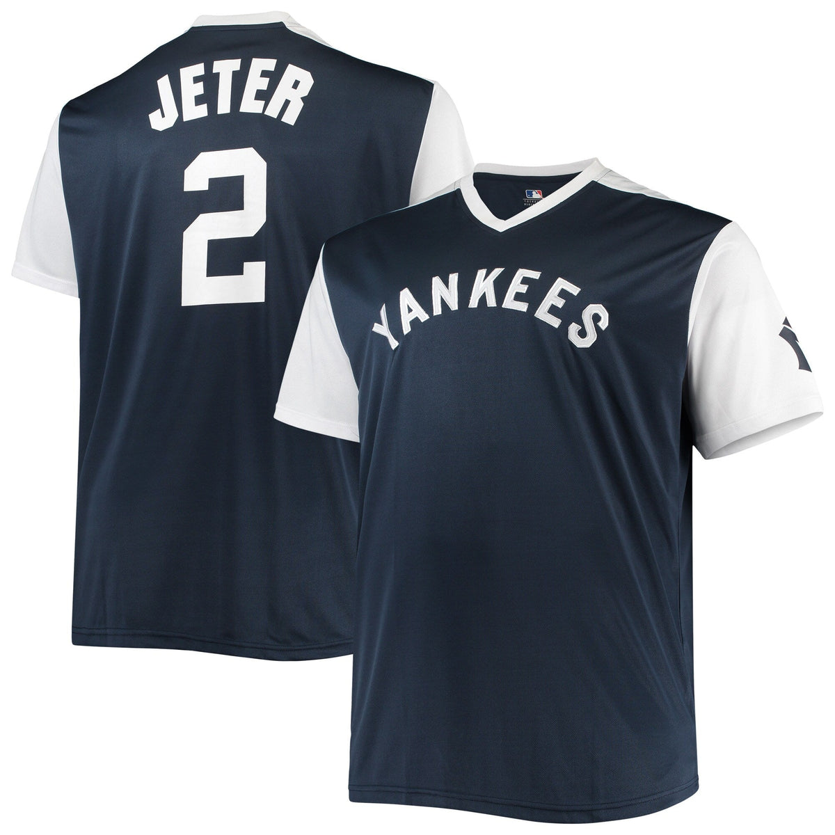 New York Yankees Derek Jeter Navy/White Cooperstown Collection Replica Player Jersey product image 2, provided for visual