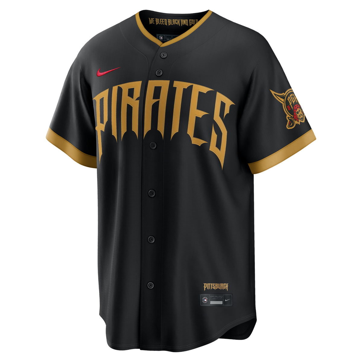 Pittsburgh Pirates Konnor Griffin Black 2026 City Connect Stadium Jersey product image 3, provided for visual reference and