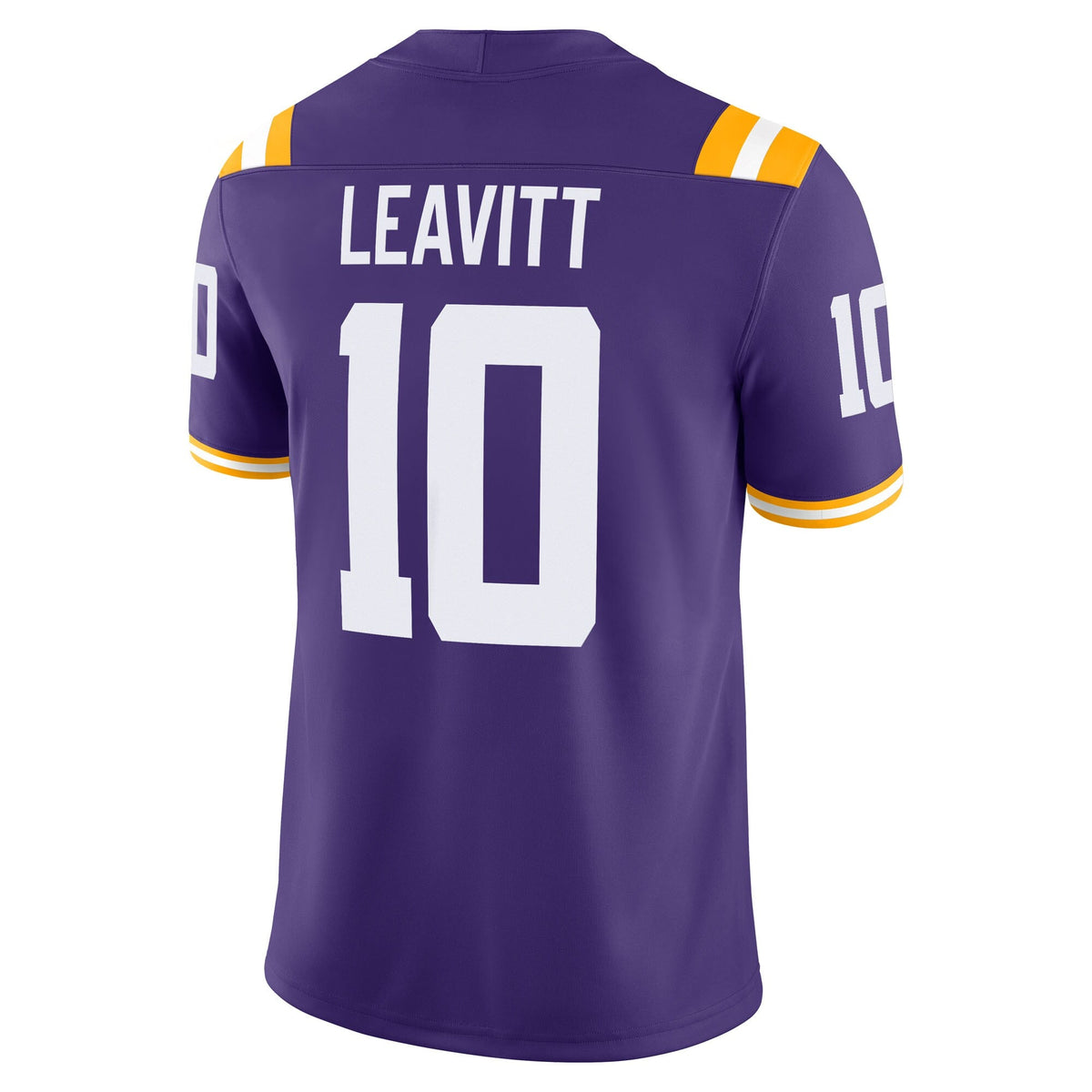 Sam Leavitt LSU Tigers Home Game Jersey - Purple product image 4, provided for visual reference and product detail review