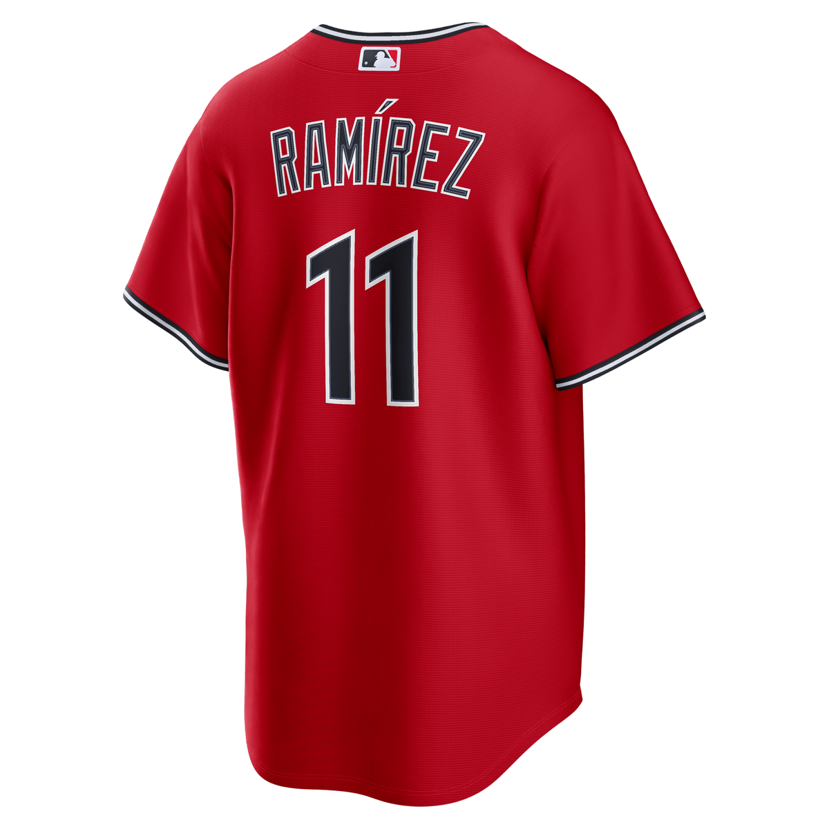 Cleveland Guardians José Ramírez Red Alternate Replica Jersey product image 4, provided for visual reference and product