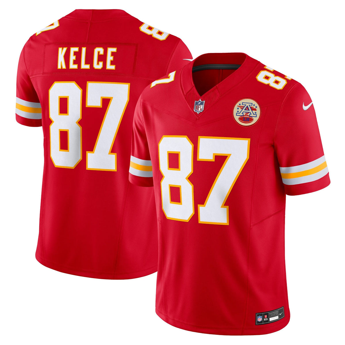 Kansas City Chiefs Travis Kelce Red Vapor F.U.S.E. Limited Jersey product image 2, provided for visual reference and product