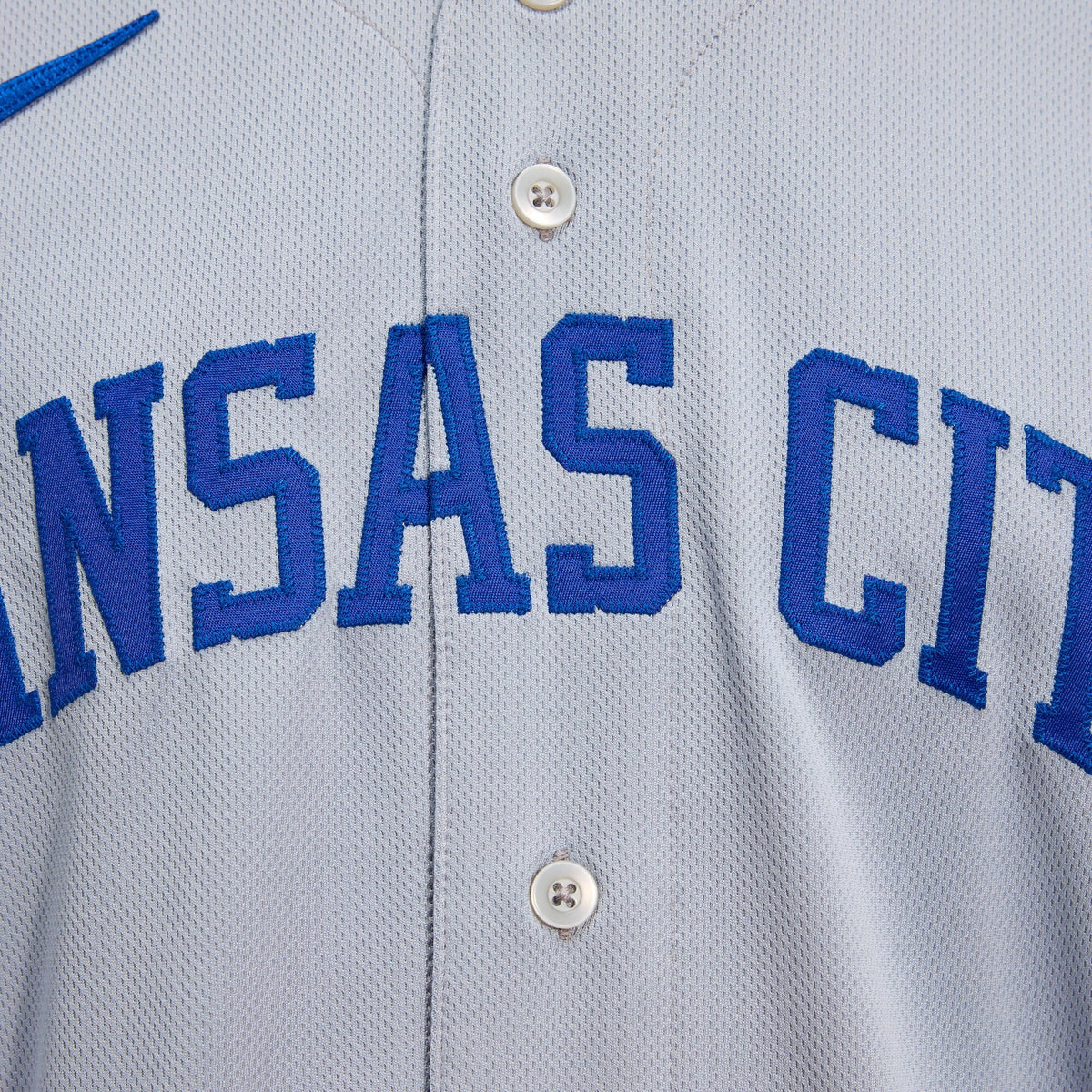 Kansas City Royals Gray 2022 Road Authentic Jersey product image 4, provided for visual reference and product detail review