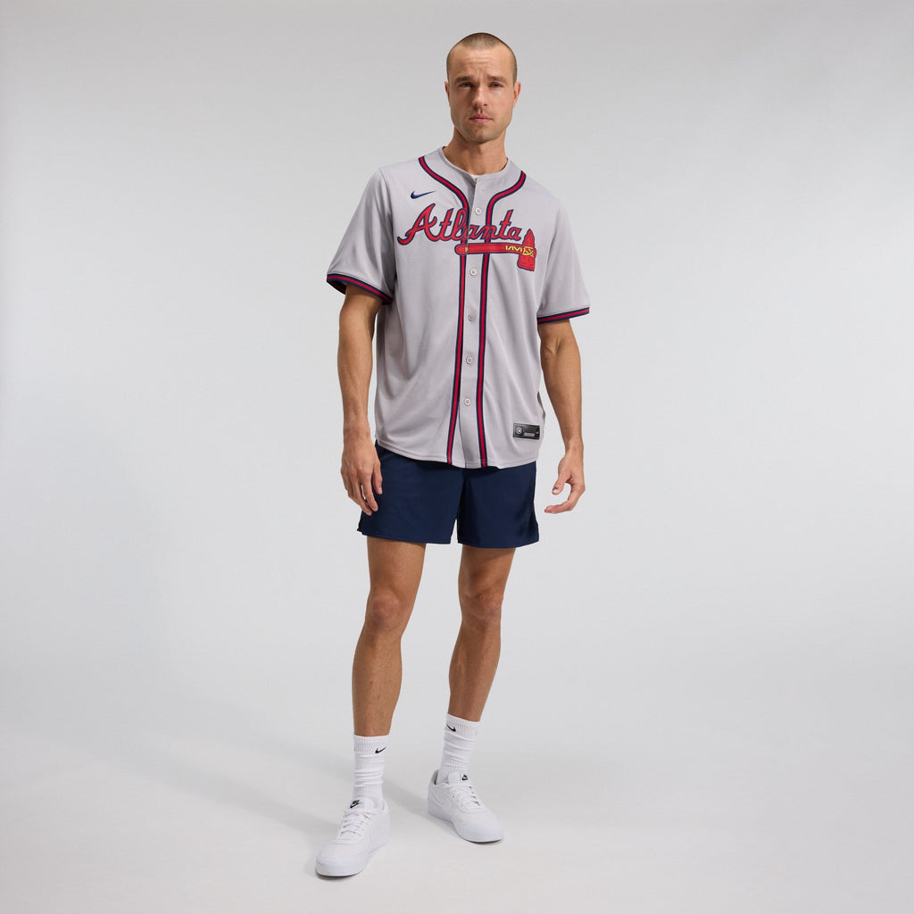 Atlanta Braves Ozzie Albies Gray Road Limited Player Jersey product image 5, provided for visual reference and product