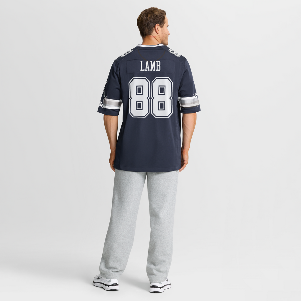 Dallas Cowboys CeeDee Lamb Navy Game Jersey product image 11, provided for visual reference and product detail review