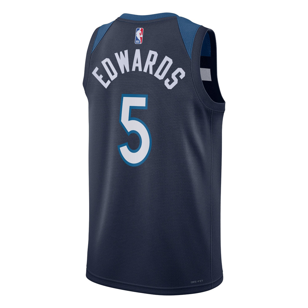 Minnesota Timberwolves Icon Edition Swingman Jersey - Navy - Anthony Edwards product image 4, provided for visual reference