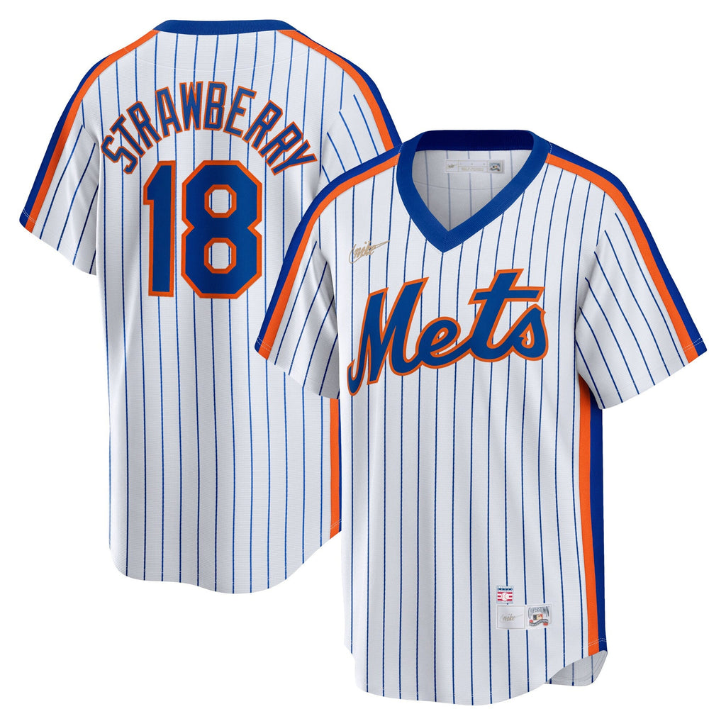 New York Mets Darryl Strawberry White Home Cooperstown Collection Player Jersey product image 2, provided for visual