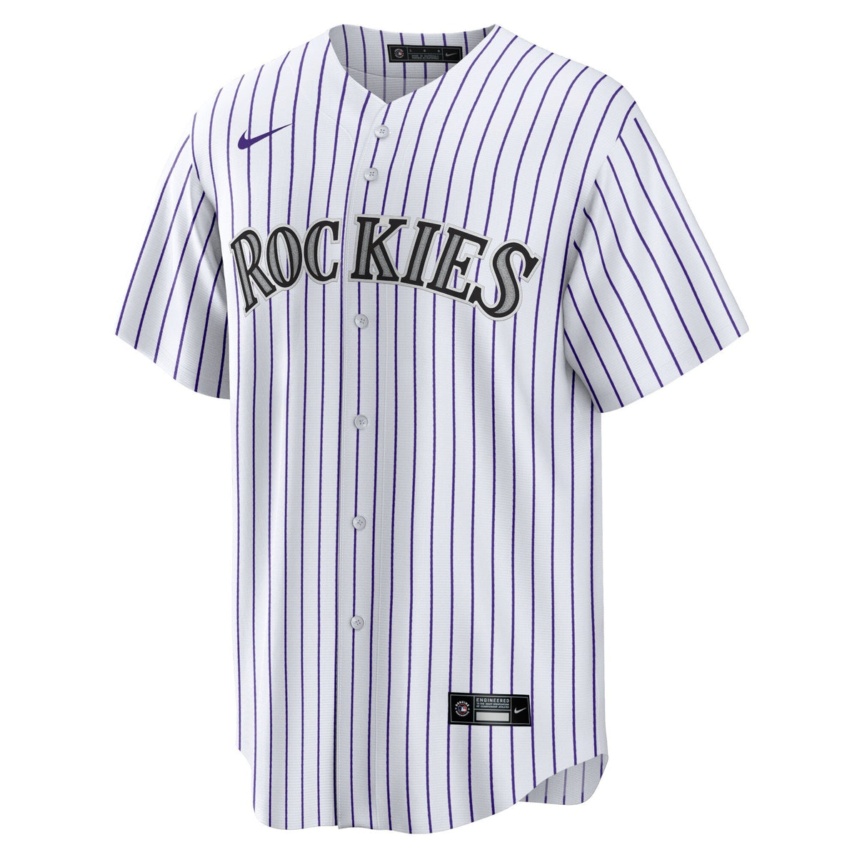Colorado Rockies White Home Blank Replica Jersey product image 3, provided for visual reference and product detail review