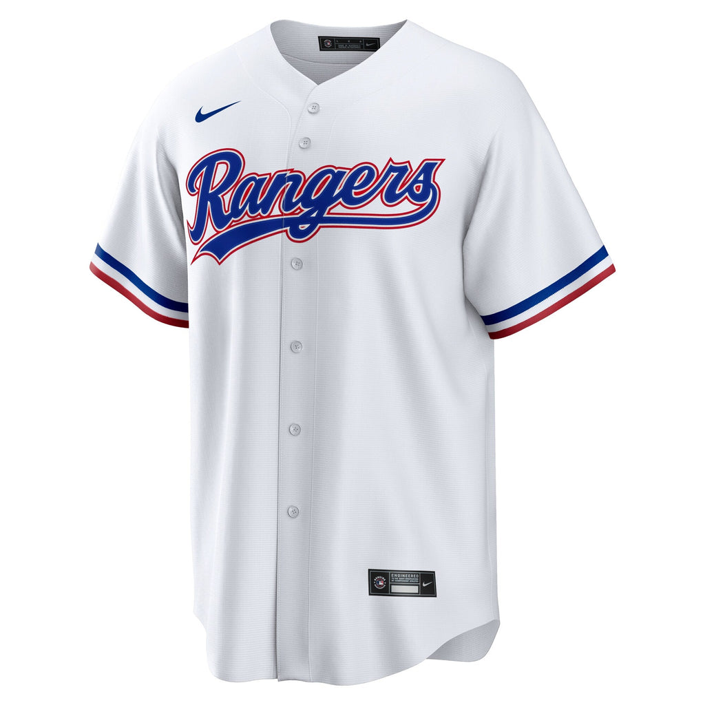Texas Rangers Evan Carter White Home Replica Jersey product image 3, provided for visual reference and product detail review