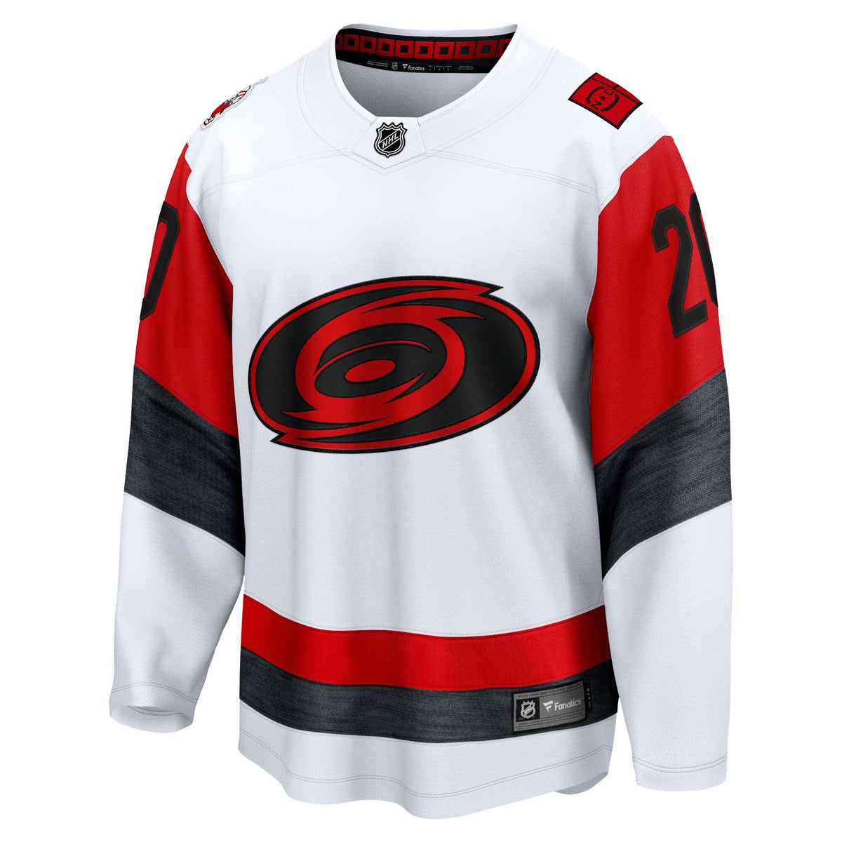 Carolina Hurricanes Sebastian Aho White Away Breakaway Jersey product image 3, provided for visual reference and product
