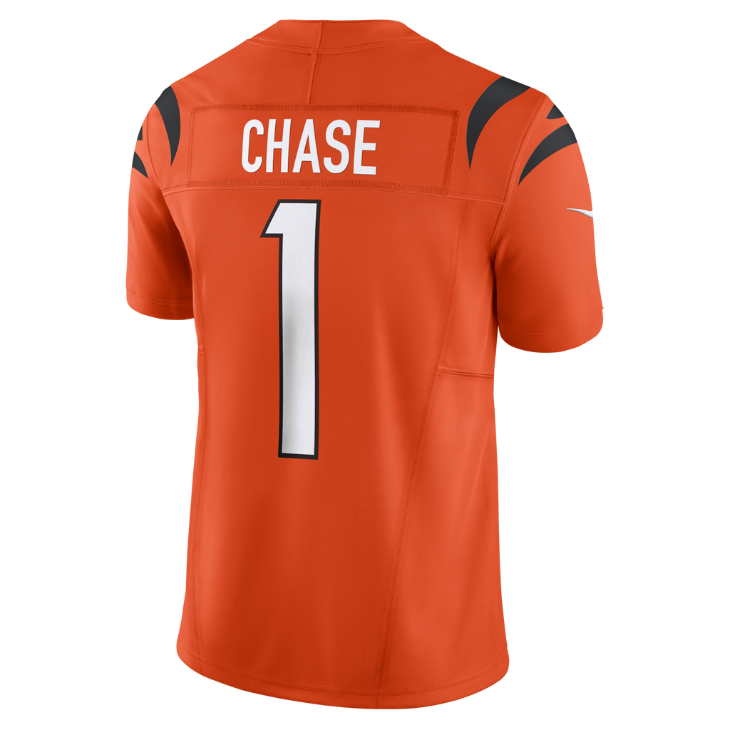 Cincinnati Bengals Ja'Marr Chase Orange Vapor F.U.S.E. Limited Jersey product image 3, provided for visual reference and