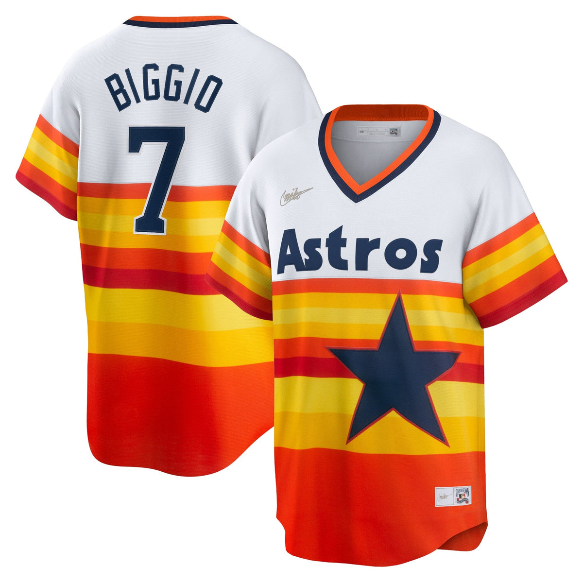 Houston Astros Craig Biggio White Home Cooperstown Collection Player Jersey product image 2, provided for visual reference