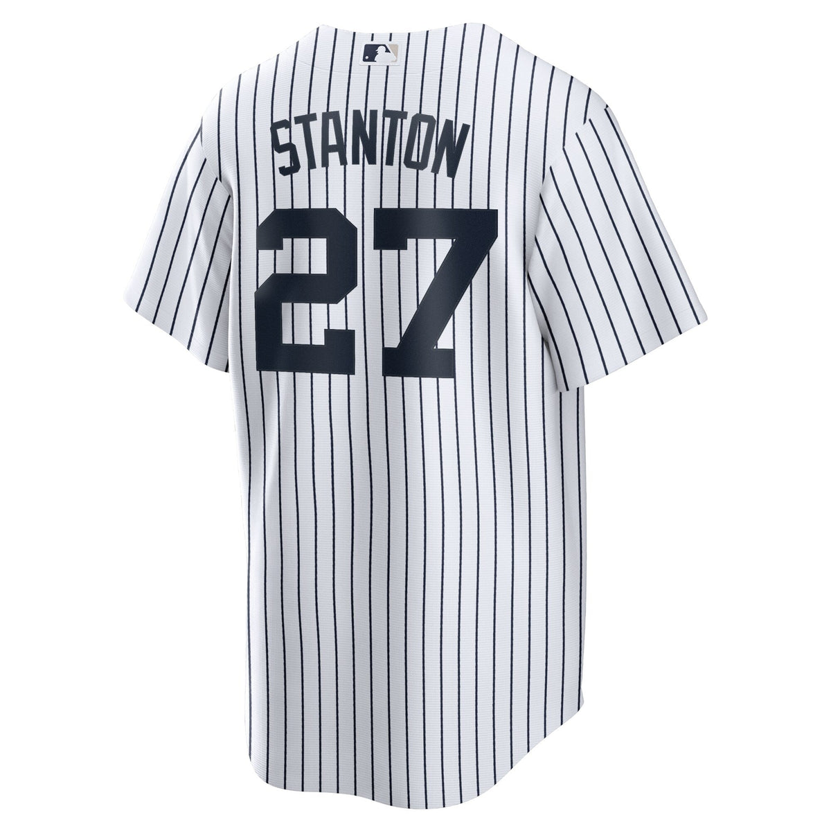 New York Yankees Giancarlo Stanton White Home Replica Player Name Jersey product image 4, provided for visual reference and