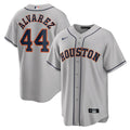 Houston Astros Yordan Álvarez Gray Road Replica Player Jersey product image 1, provided for visual reference and product