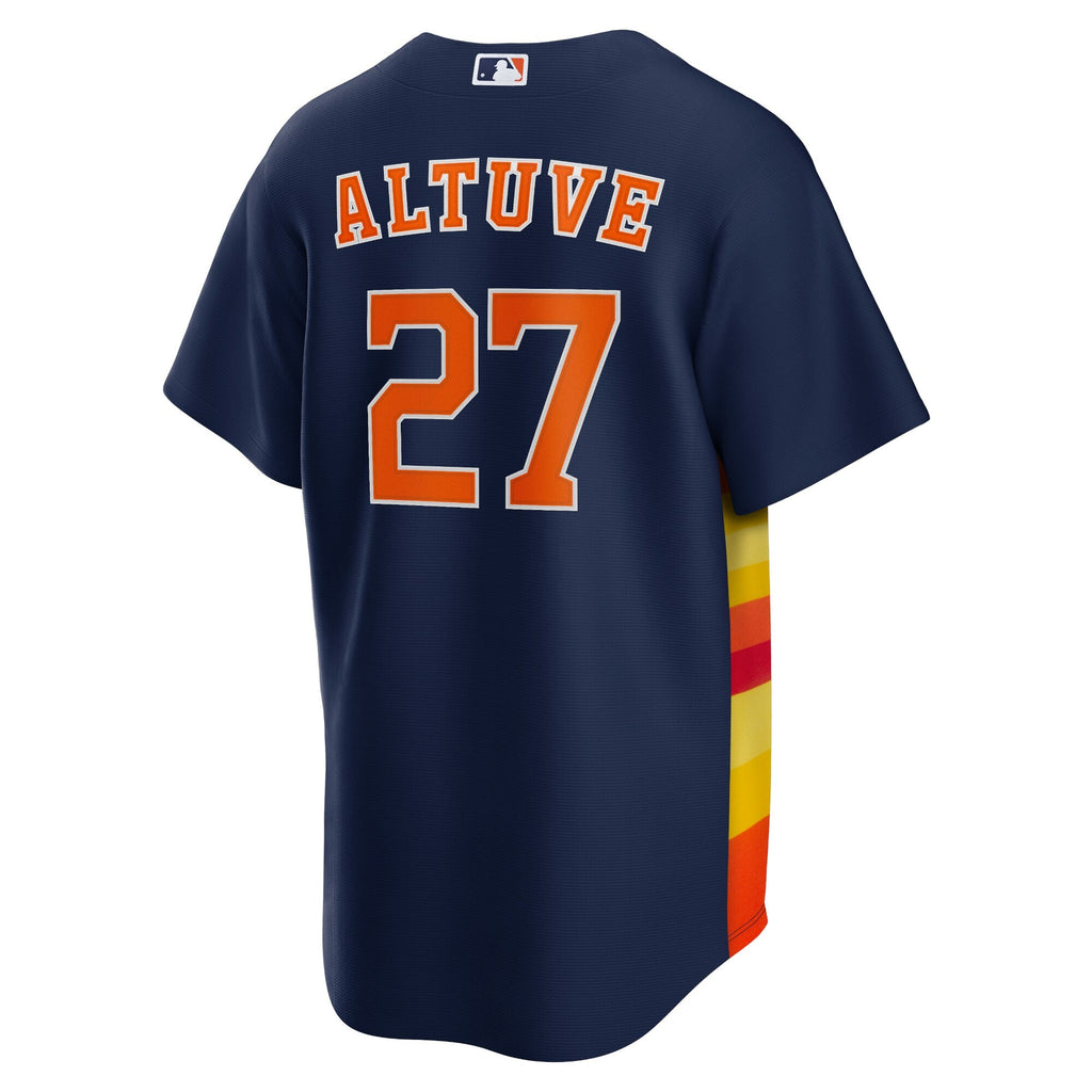 Houston Astros Jose Altuve Navy Alternate 2 Replica Jersey product image 4, provided for visual reference and product detail