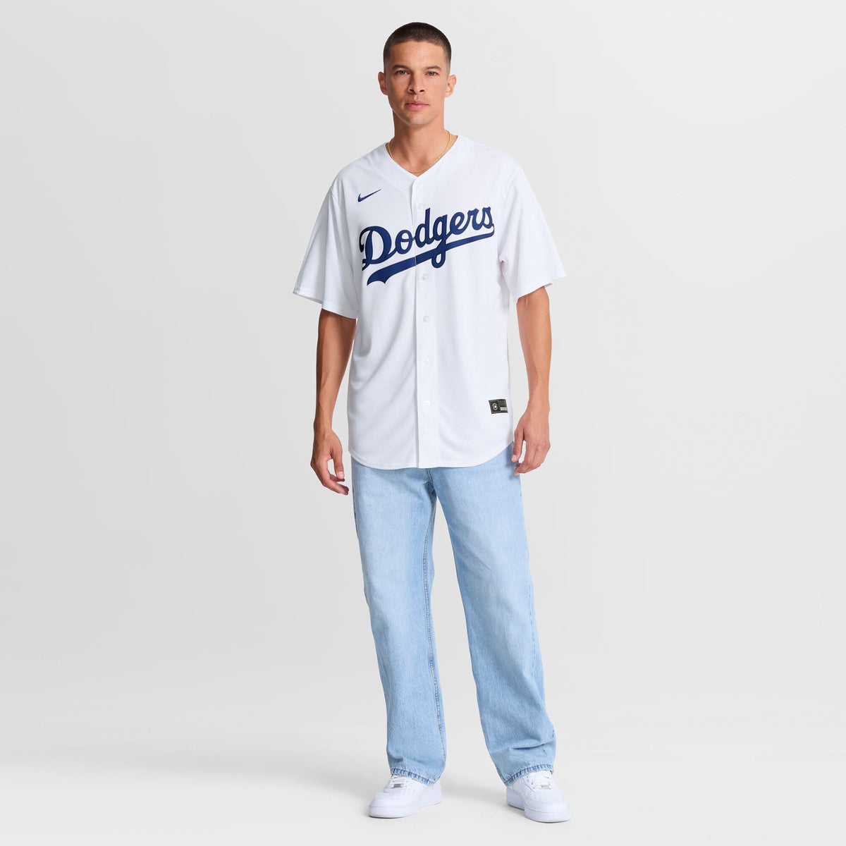 Los Angeles Dodgers White Home Replica Jersey product image 5, provided for visual reference and product detail review
