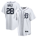 Detroit Tigers Javier Baez White Home Replica Player Jersey product image 1, provided for visual reference and product