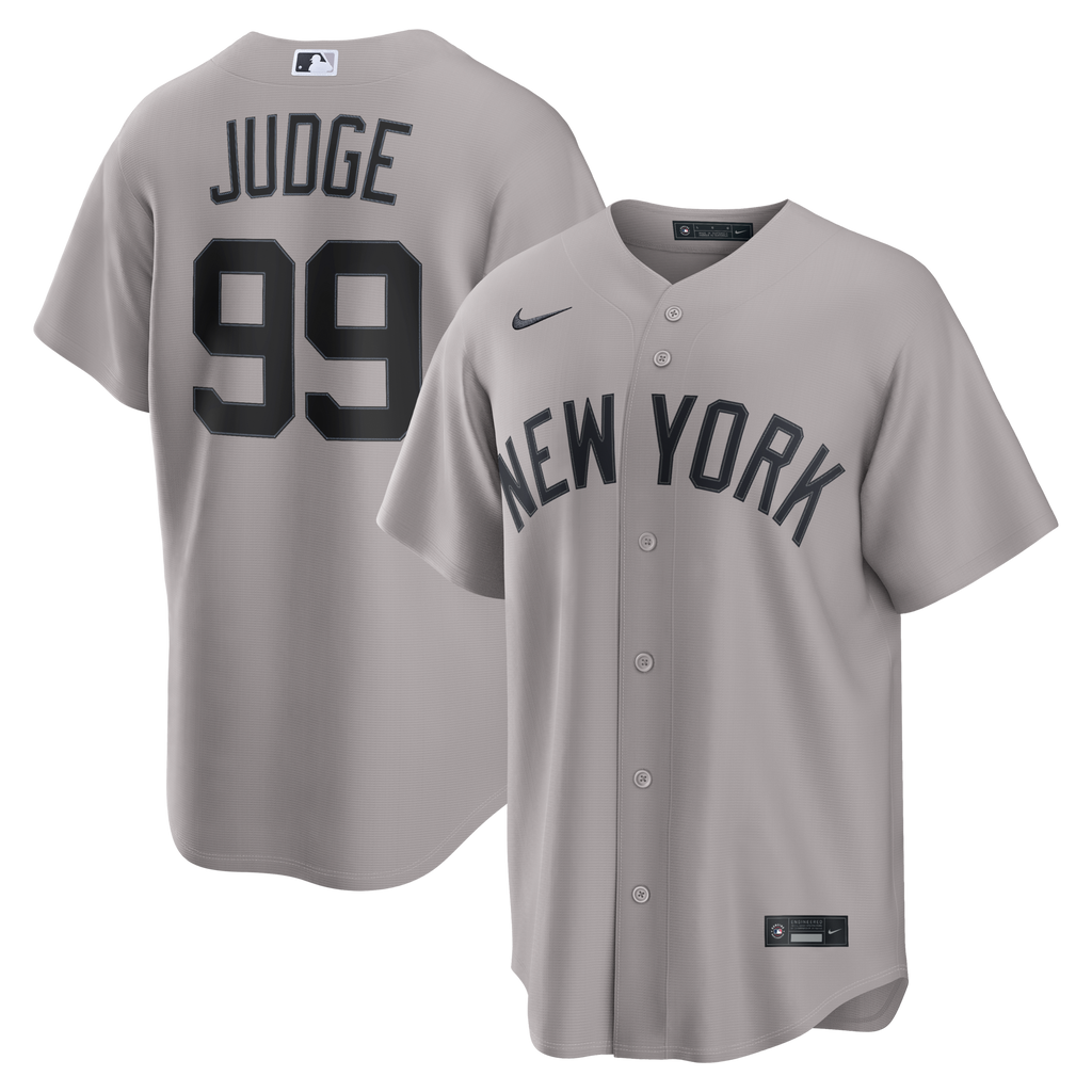 New York Yankees Aaron Judge Gray Road Replica Jersey product image 2, provided for visual reference and product detail