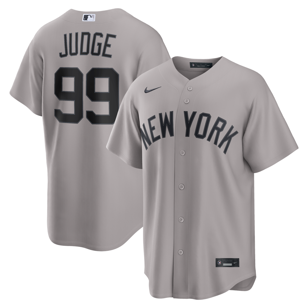 New York Yankees Aaron Judge Gray Road Replica Jersey product image 2, provided for visual reference and product detail