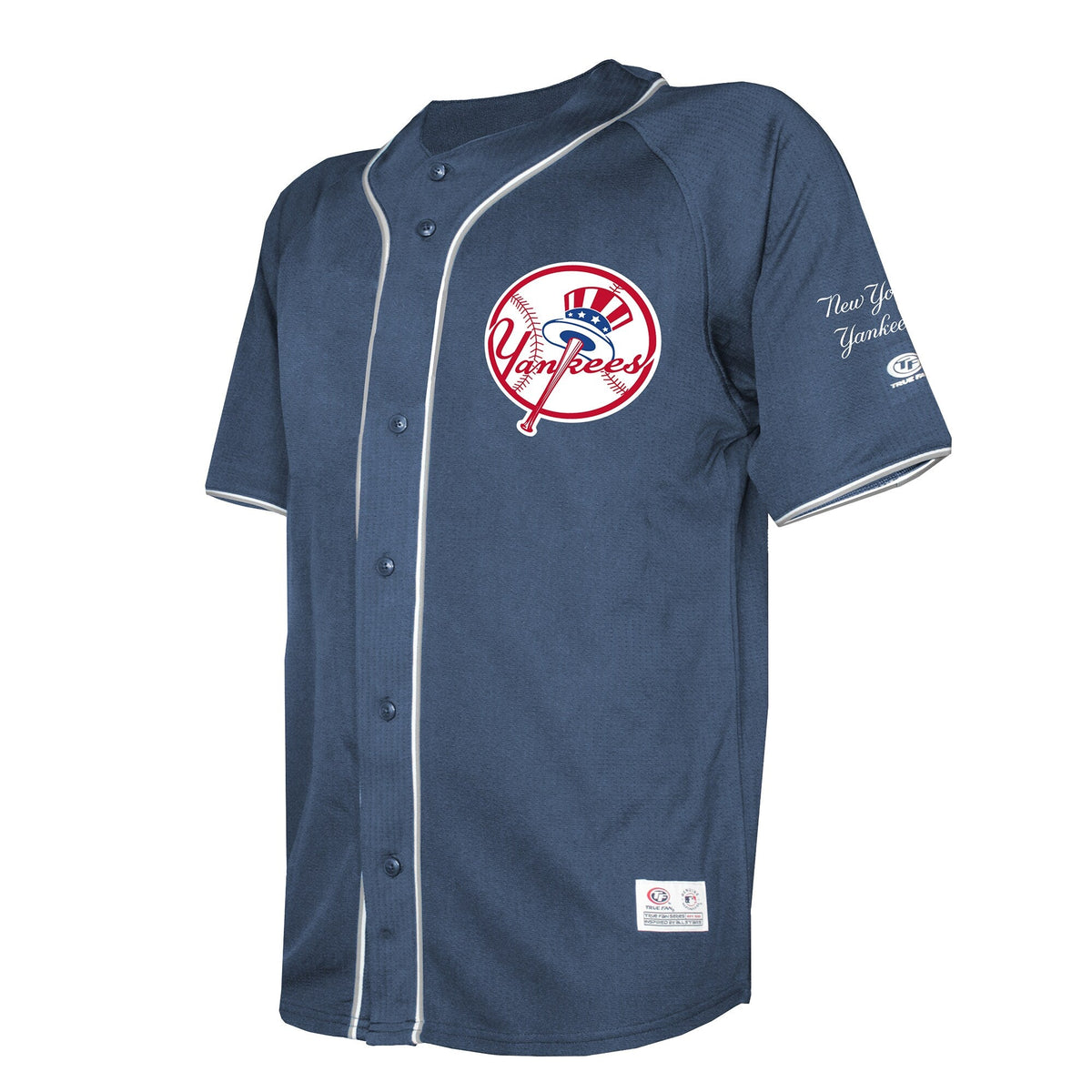 New York Yankees Navy Team Color Full-Button Fashion Jersey product image 3, provided for visual reference and product