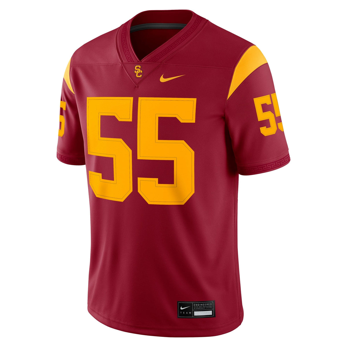 #55 USC Trojans Home Game Jersey - Cardinal product image 3, provided for visual reference and product detail review