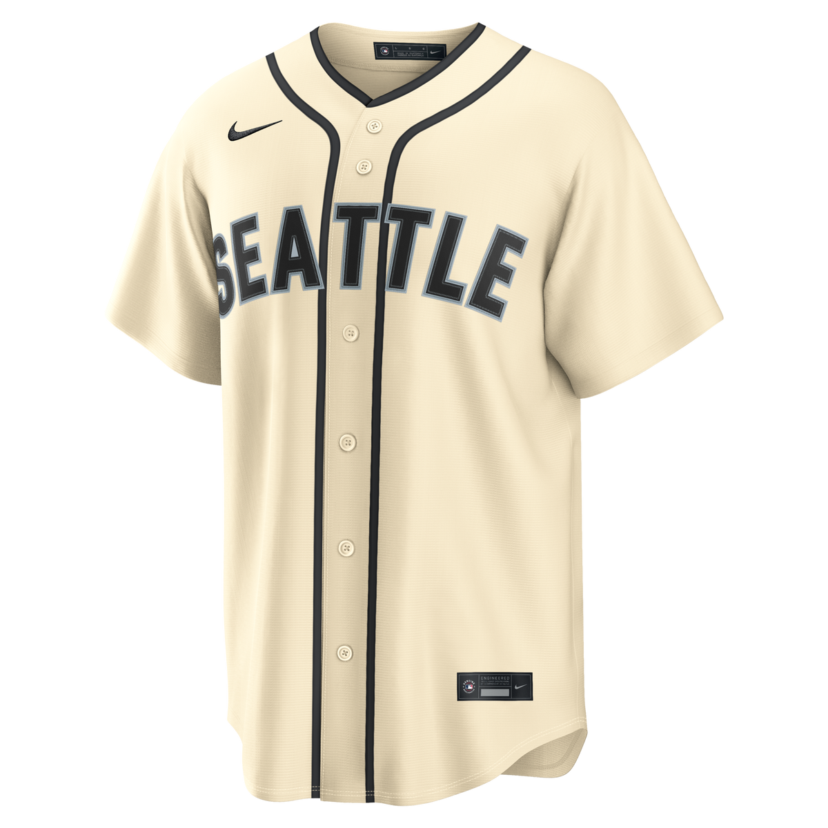 Seattle Mariners Cal Raleigh Cream Alternate Replica Jersey product image 3, provided for visual reference and product